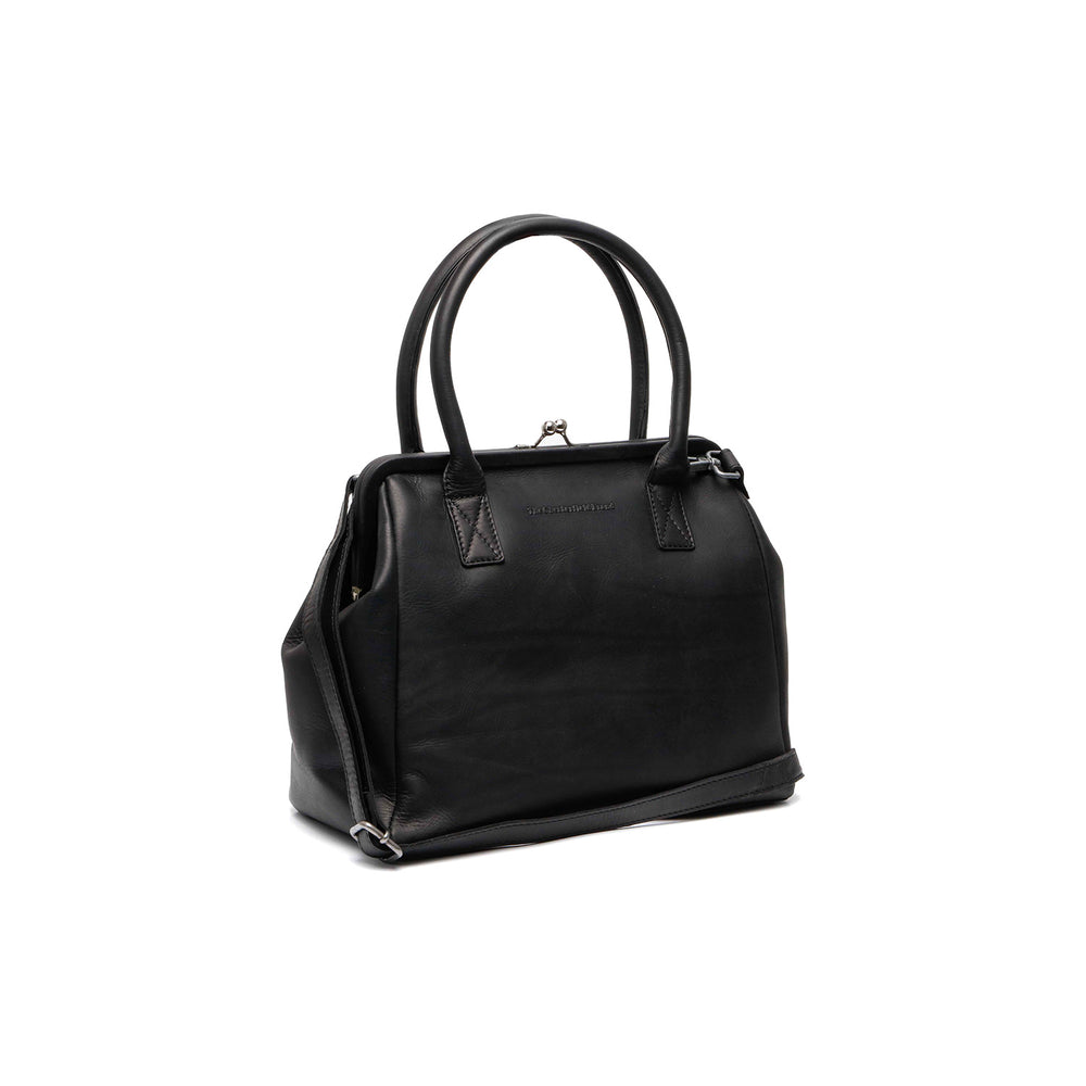Leather Handbag Black Dorin
