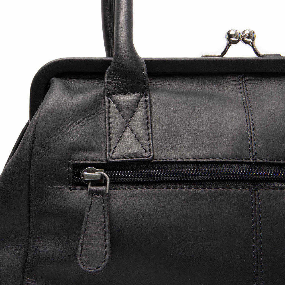 Leather Handbag Black Dorin