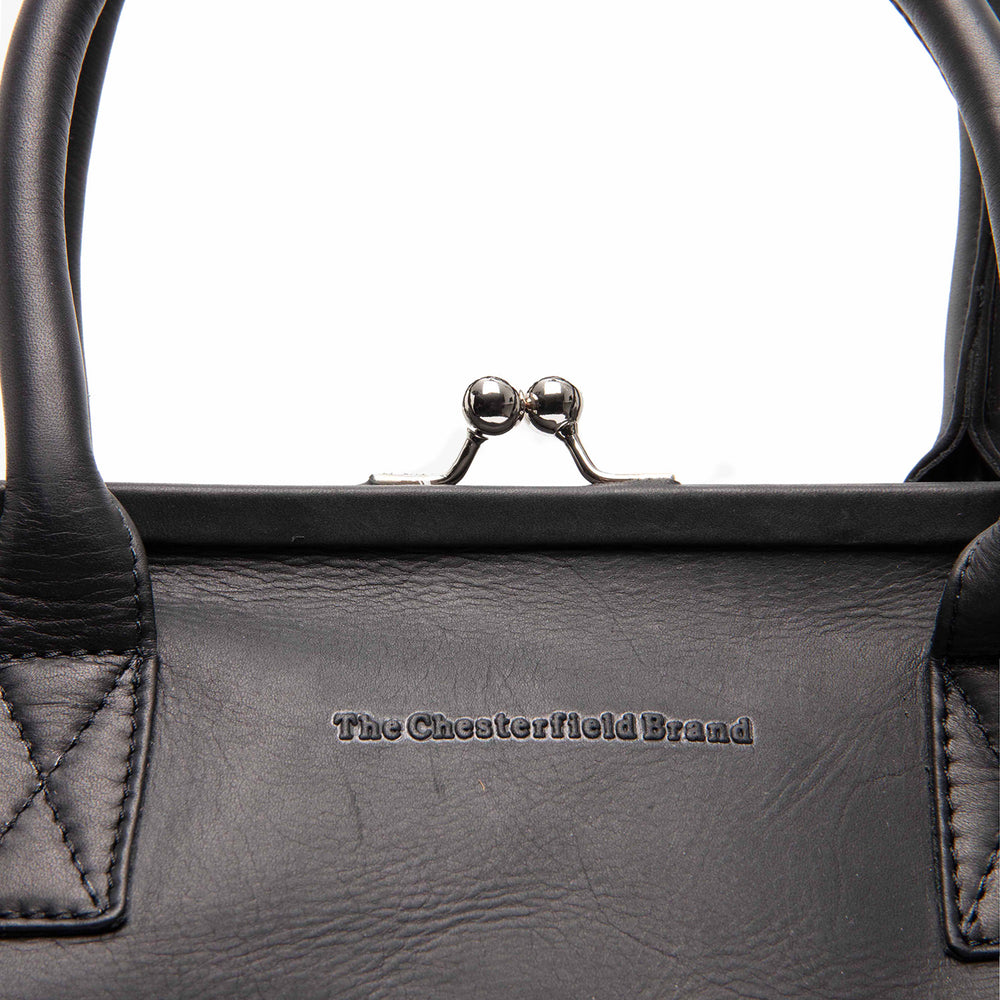 Leather Handbag Black Dorin