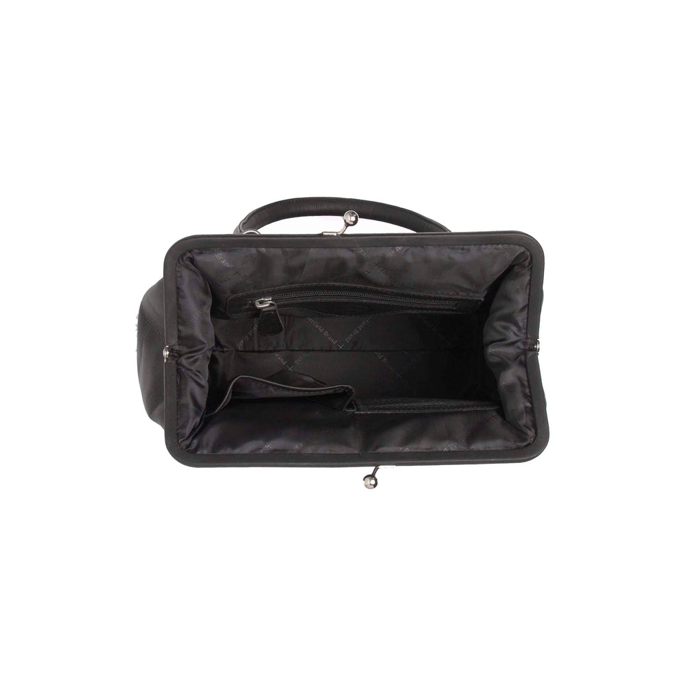 Leather Handbag Black Dorin