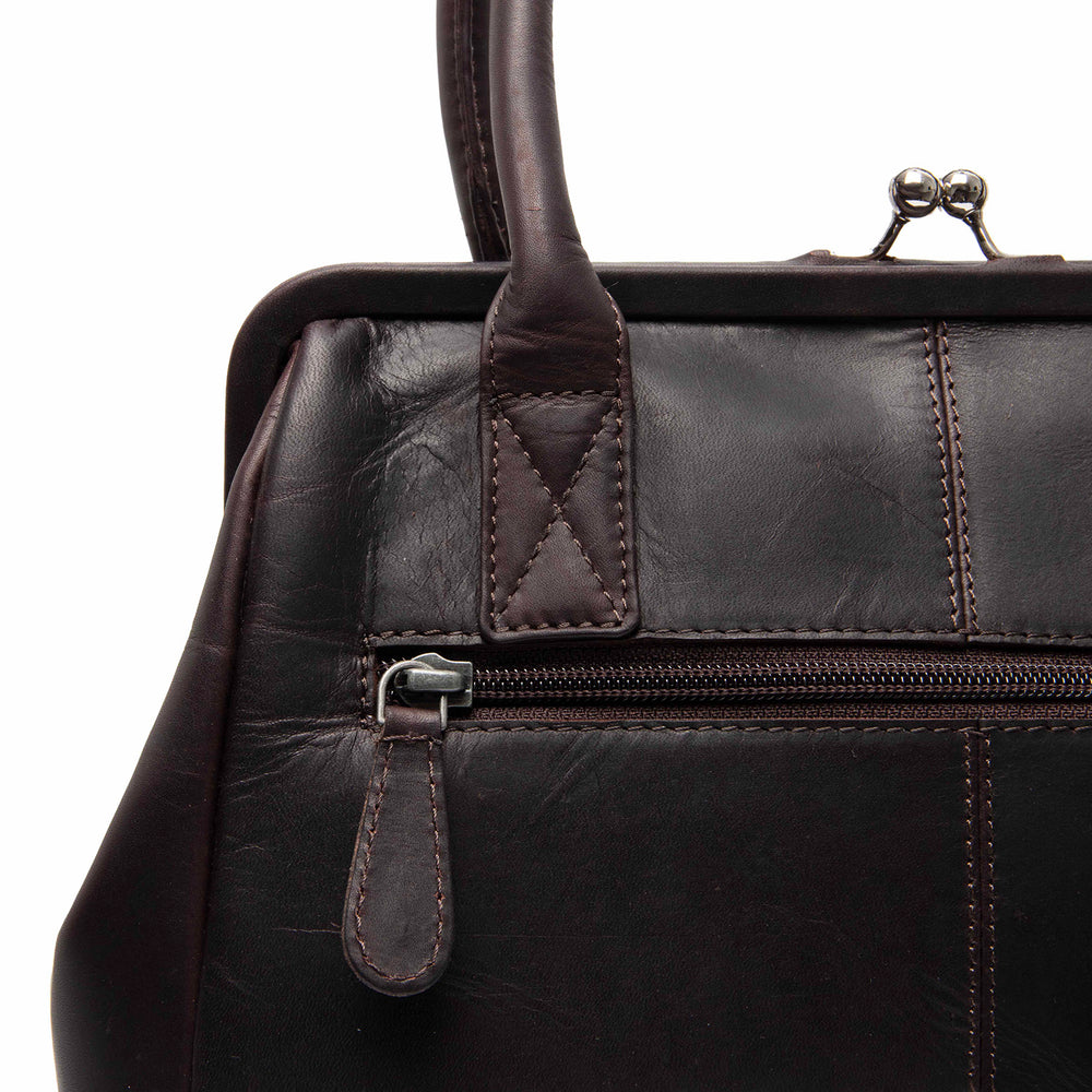 Leather Handbag Brown Dorin