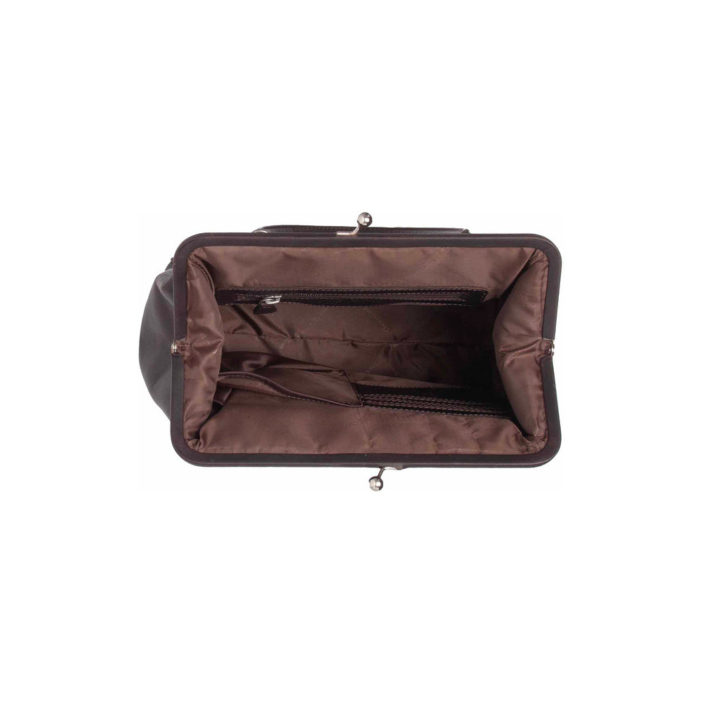 Leather Handbag Brown Dorin
