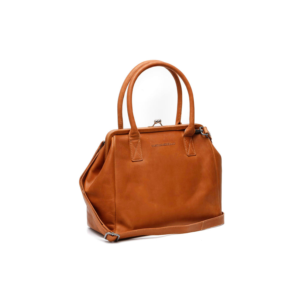 Leather Handbag Cognac Dorin