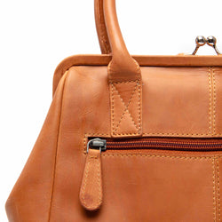 Leather Shoulder Bag Cognac Dorin