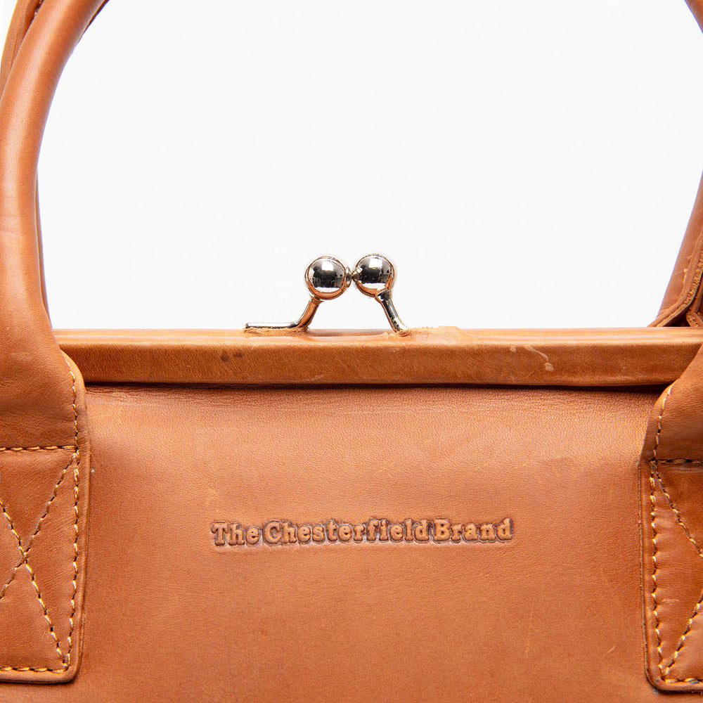 Leather Handbag Cognac Dorin