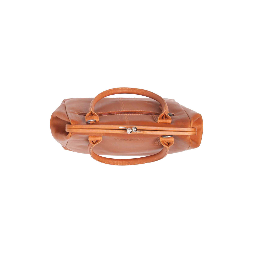 Leather Handbag Cognac Dorin