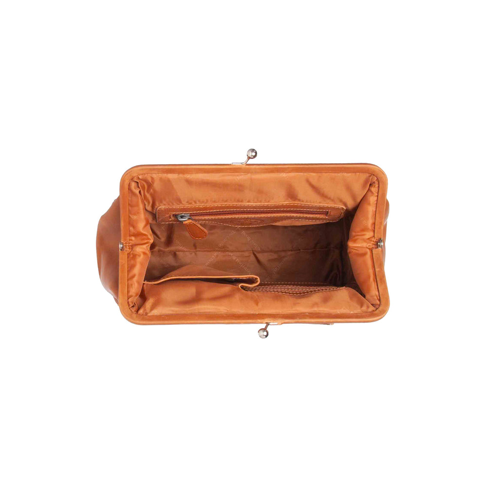 Leather Handbag Cognac Dorin