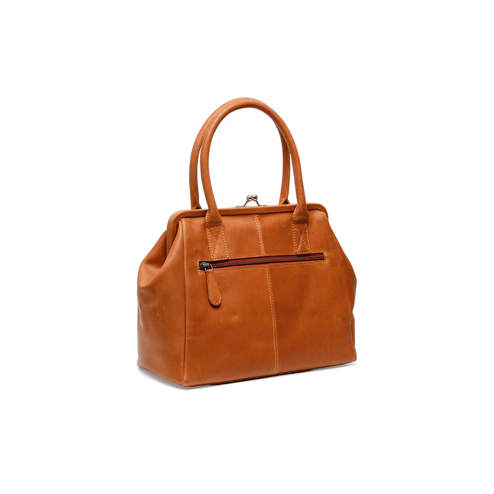 Leather Handbag Cognac Dorin