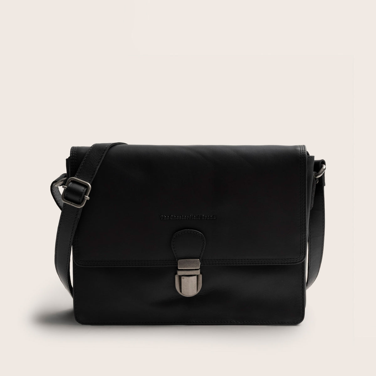 Leren Crossbody Tas Zwart Lunor