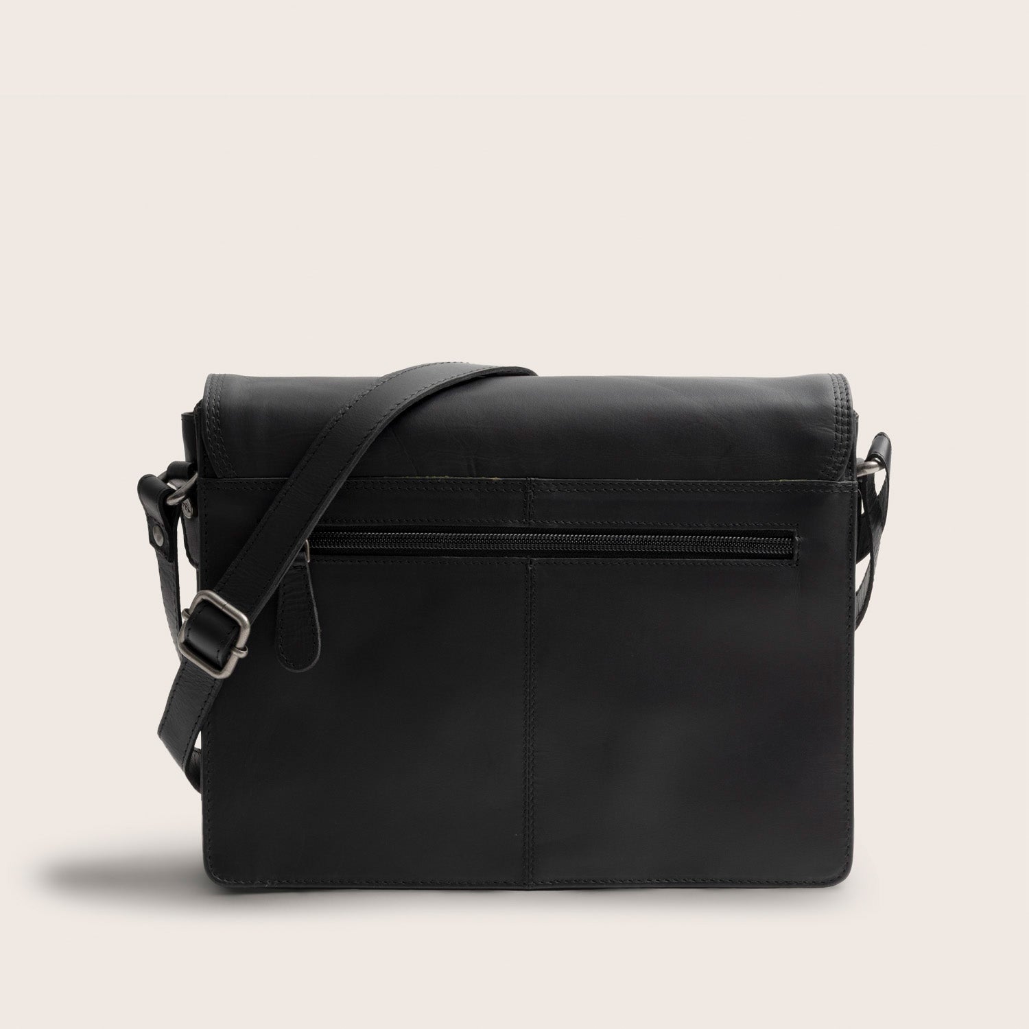 Leren Crossbody Tas Zwart Lunor