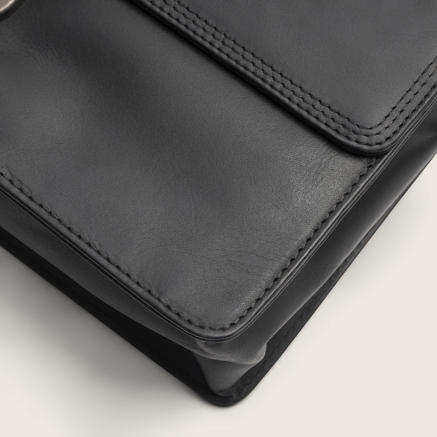 Leren Crossbody Tas Zwart Lunor