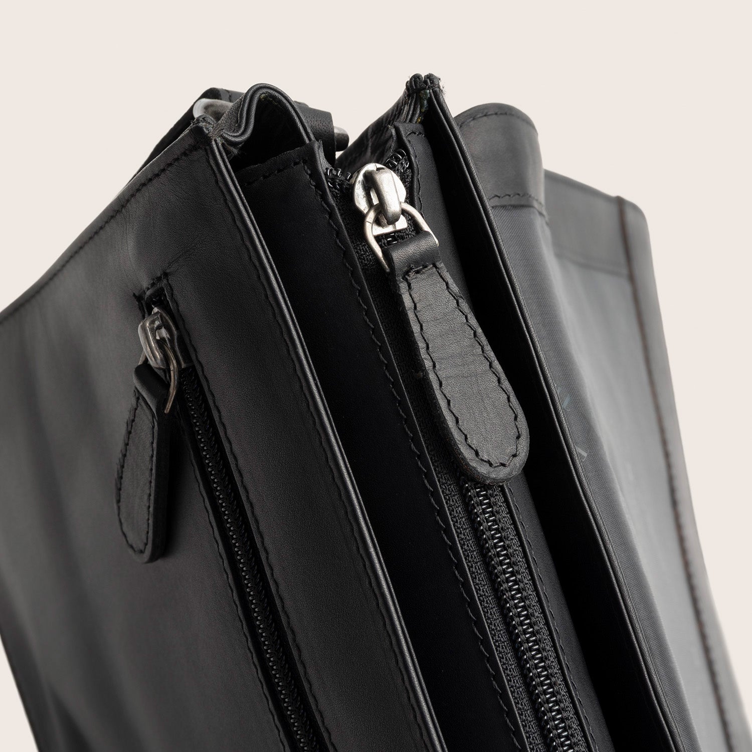 Leren Crossbody Tas Zwart Lunor