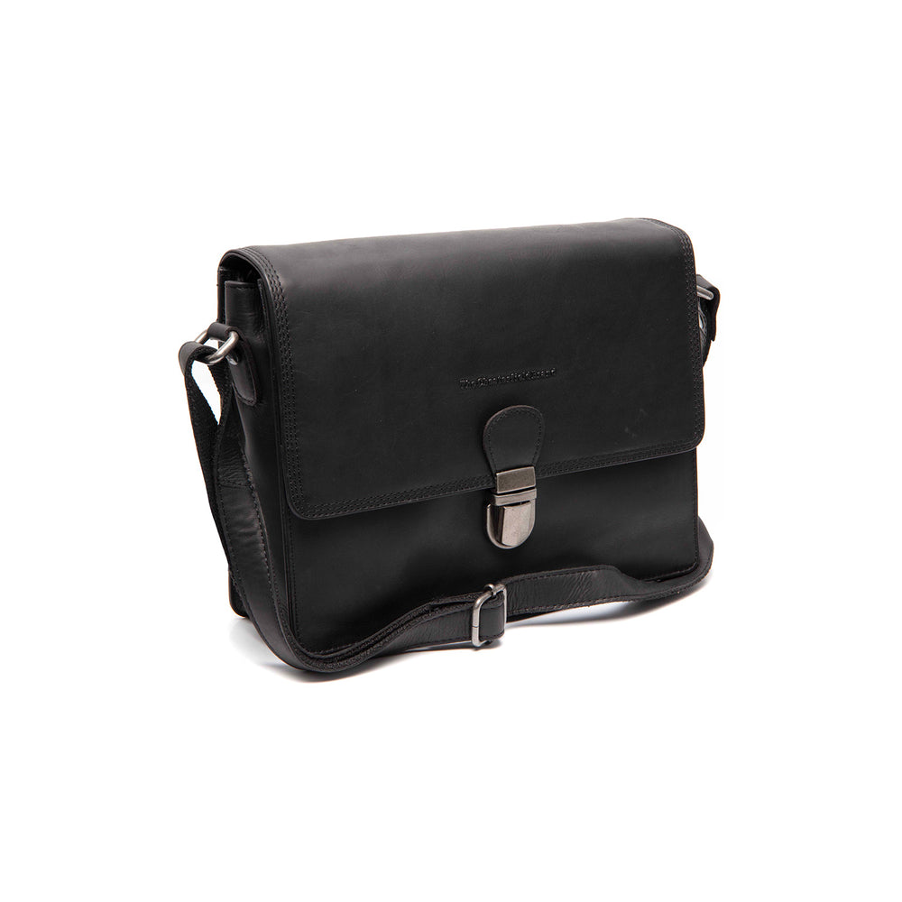 Leather Crossbody Bag Black Lunor