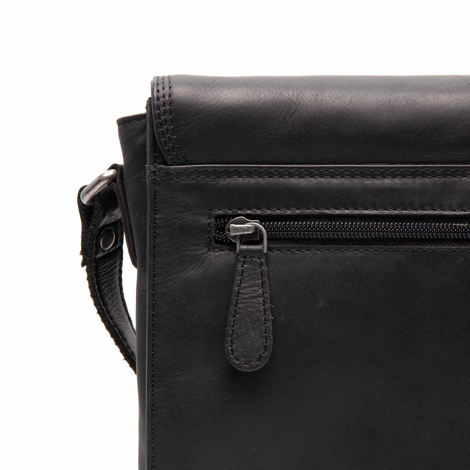 Leather Shoulder Bag Black Lunor
