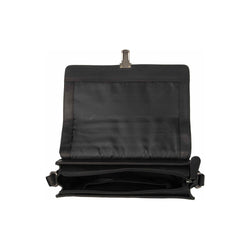 Leather Shoulder Bag Black Lunor
