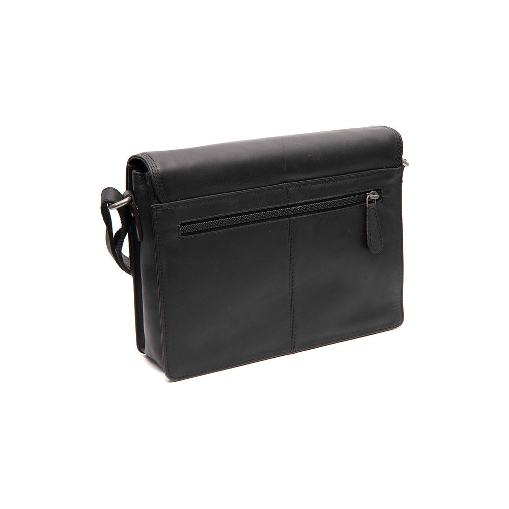 Leather Crossbody Bag Black Lunor