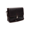Leather Shoulder Bag Brown Lunor