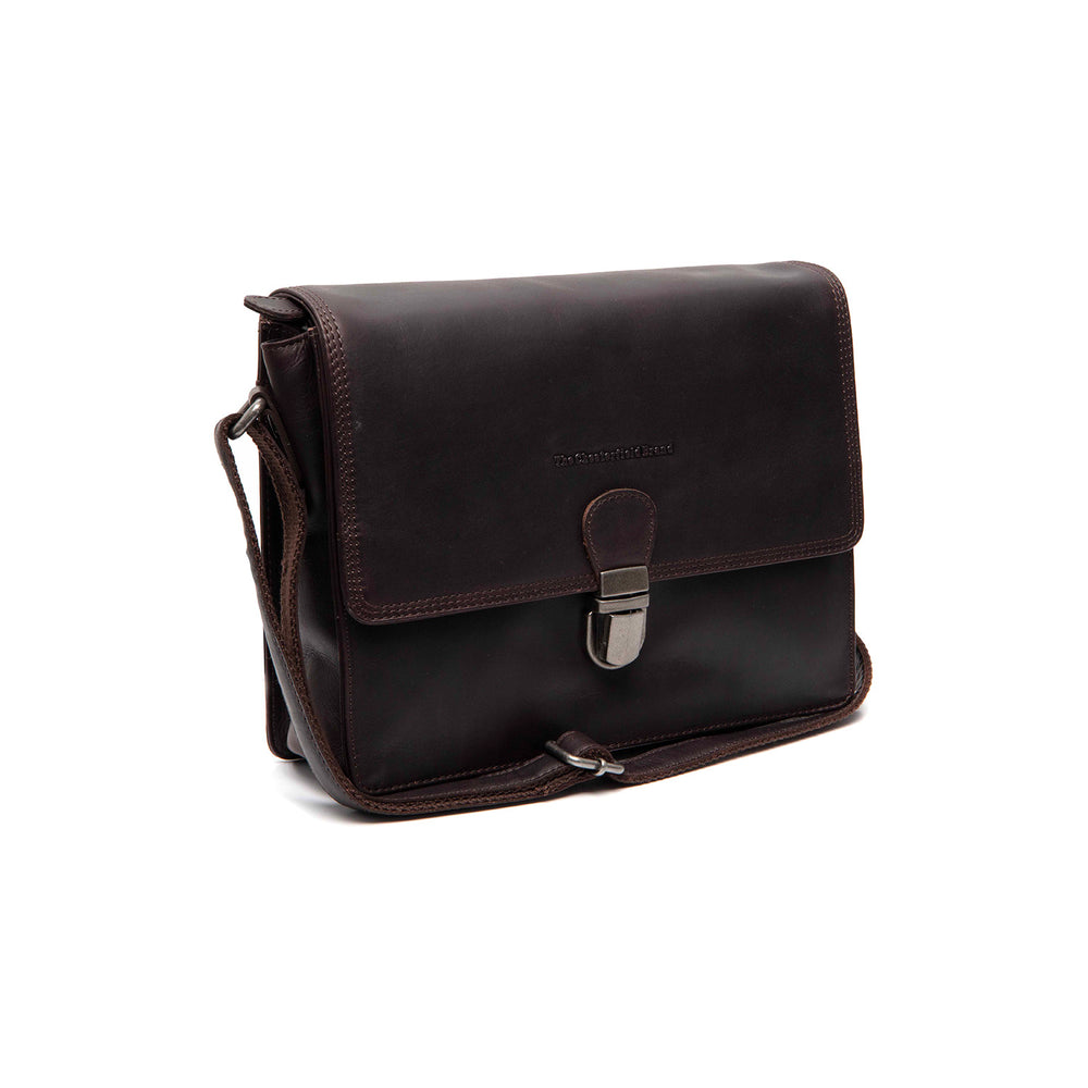 Leather Crossbody Bag Brown Lunor