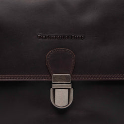 Leather Shoulder Bag Brown Lunor