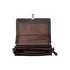 Leather Shoulder Bag Brown Lunor