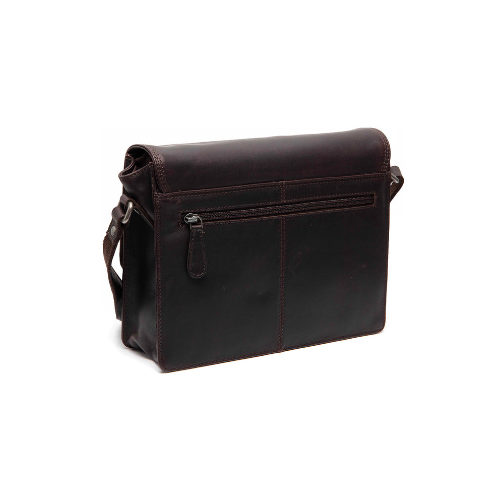 Leather Crossbody Bag Brown Lunor