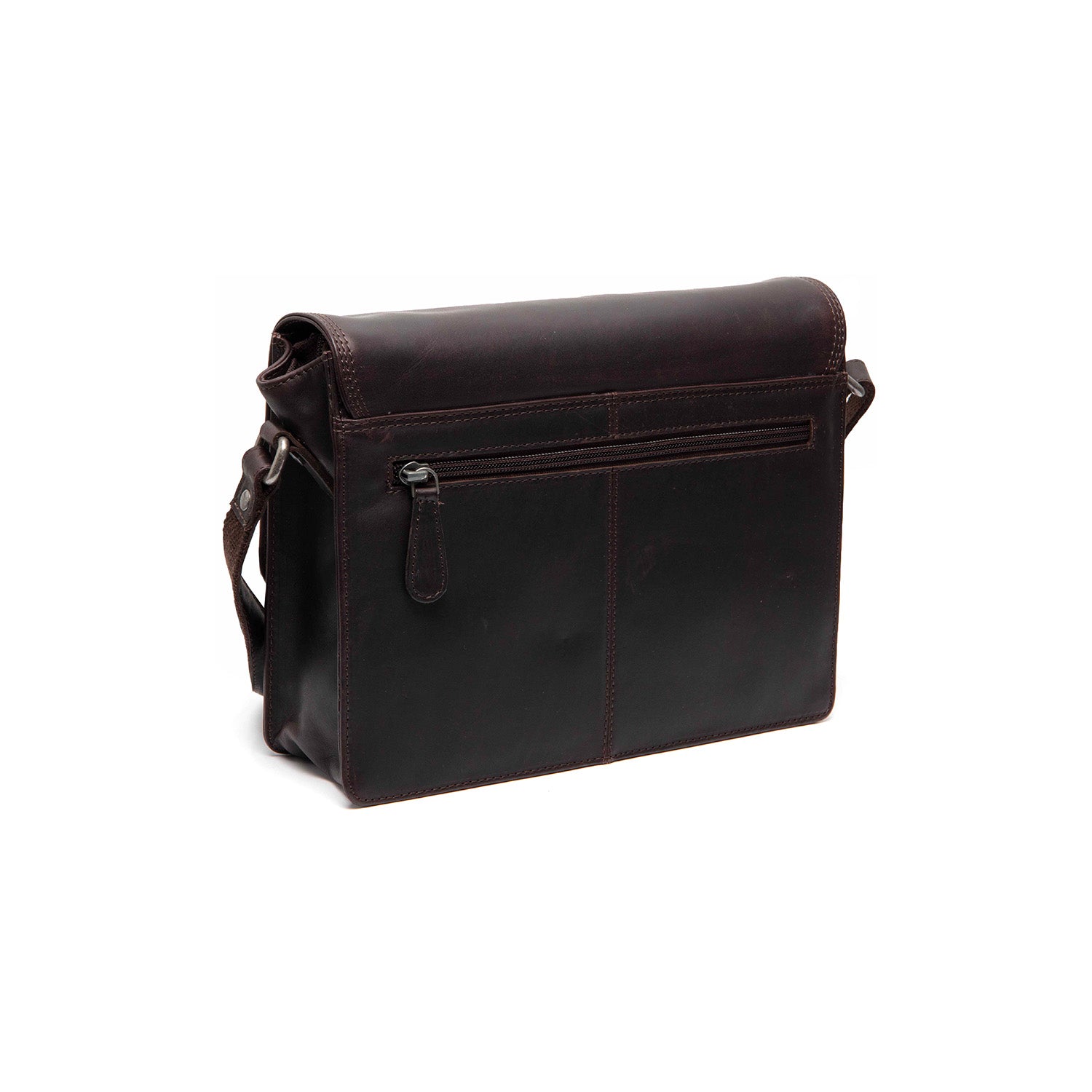 Leather Shoulder Bag Brown Lunor