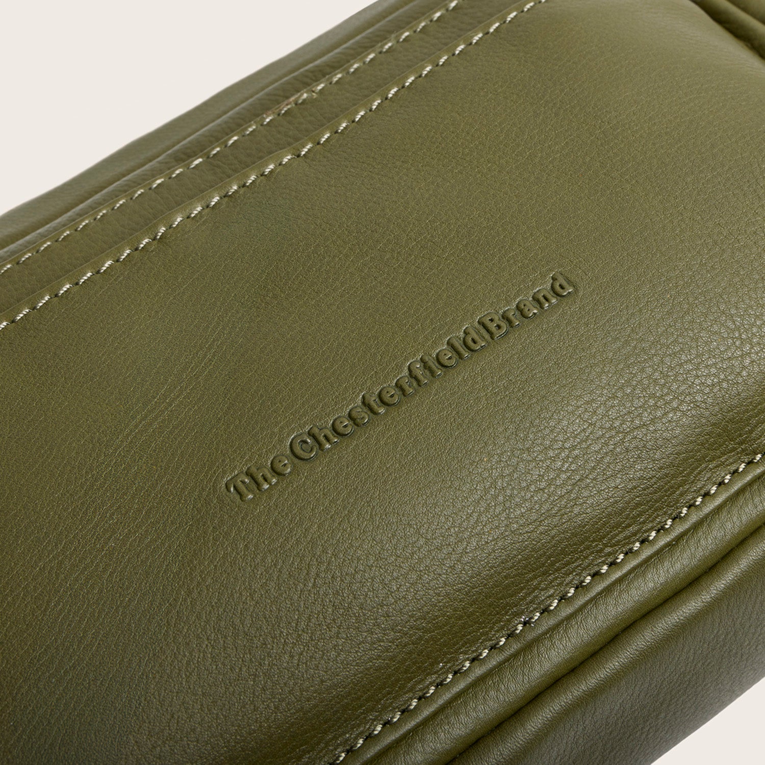 Sac Porté Épaule en Cuir Vert Olive Liora