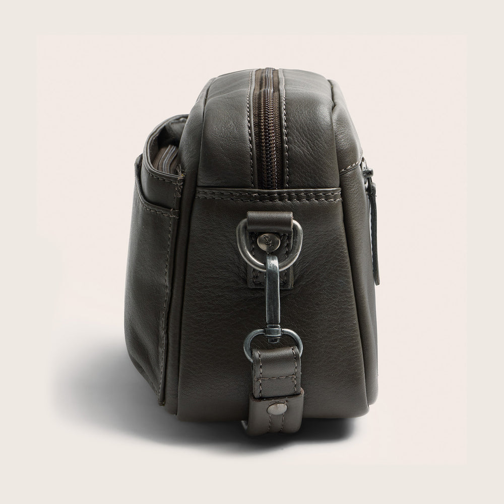 Leather Shoulder Bag Clay Grey Liora
