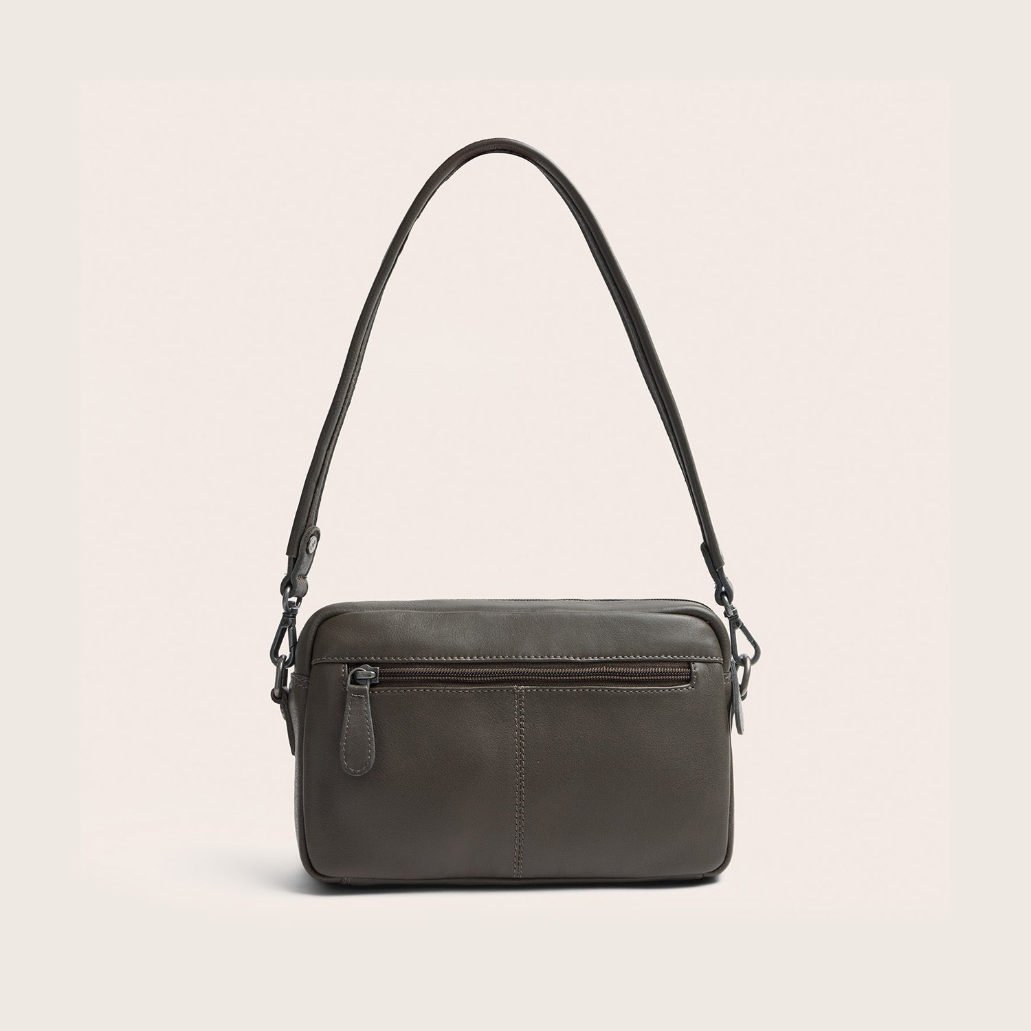 Leather Shoulder Bag Clay Grey Liora