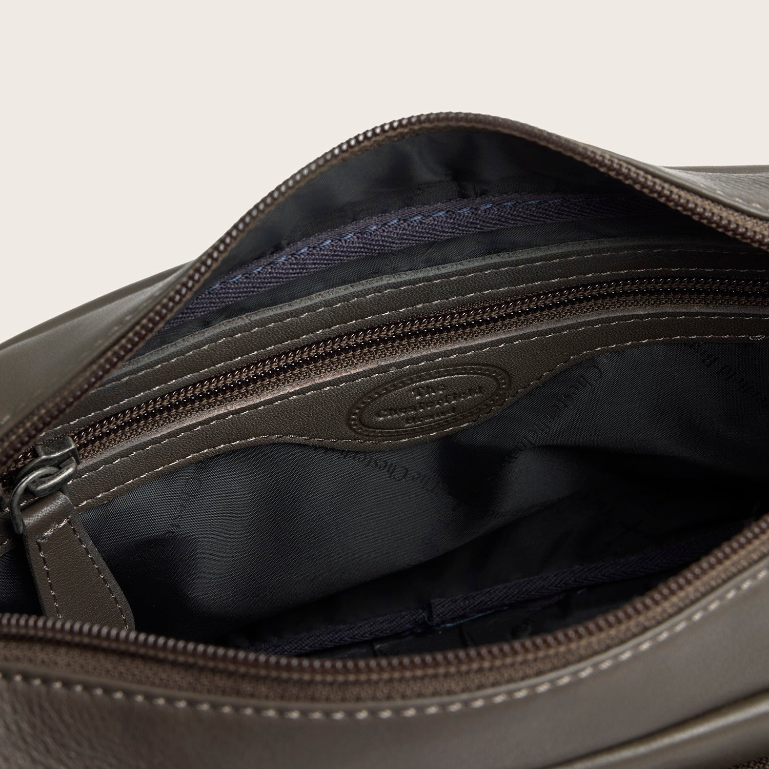 Leather Shoulder Bag Clay Grey Liora