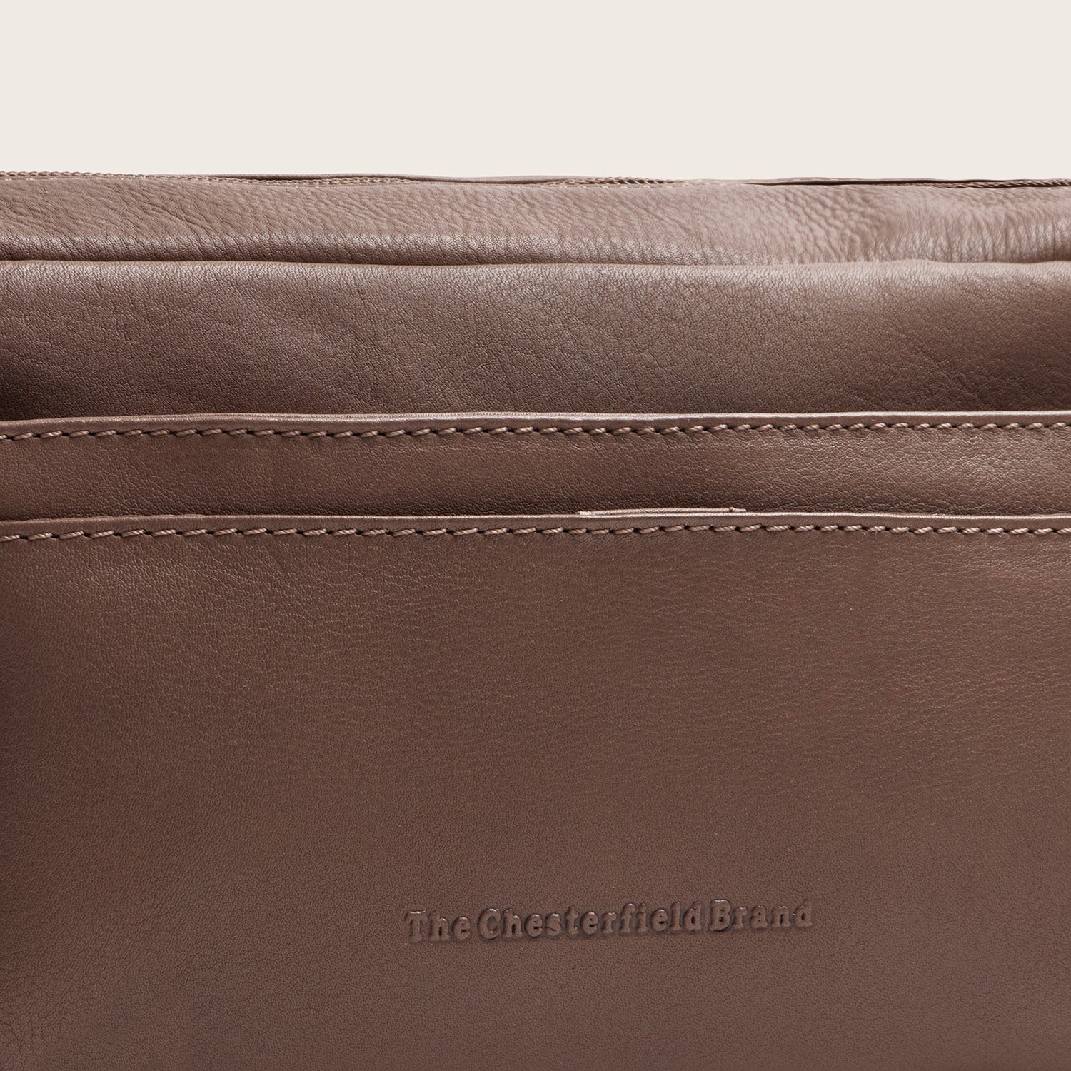 Leder Schultertasche Dunkles Taupe Liora