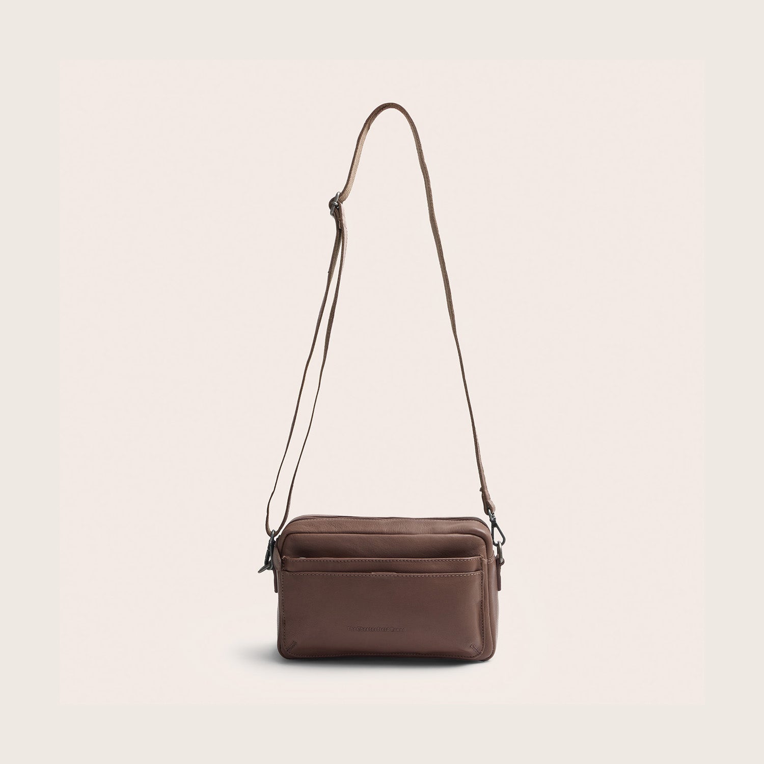 Leder Schultertasche Dunkles Taupe Liora