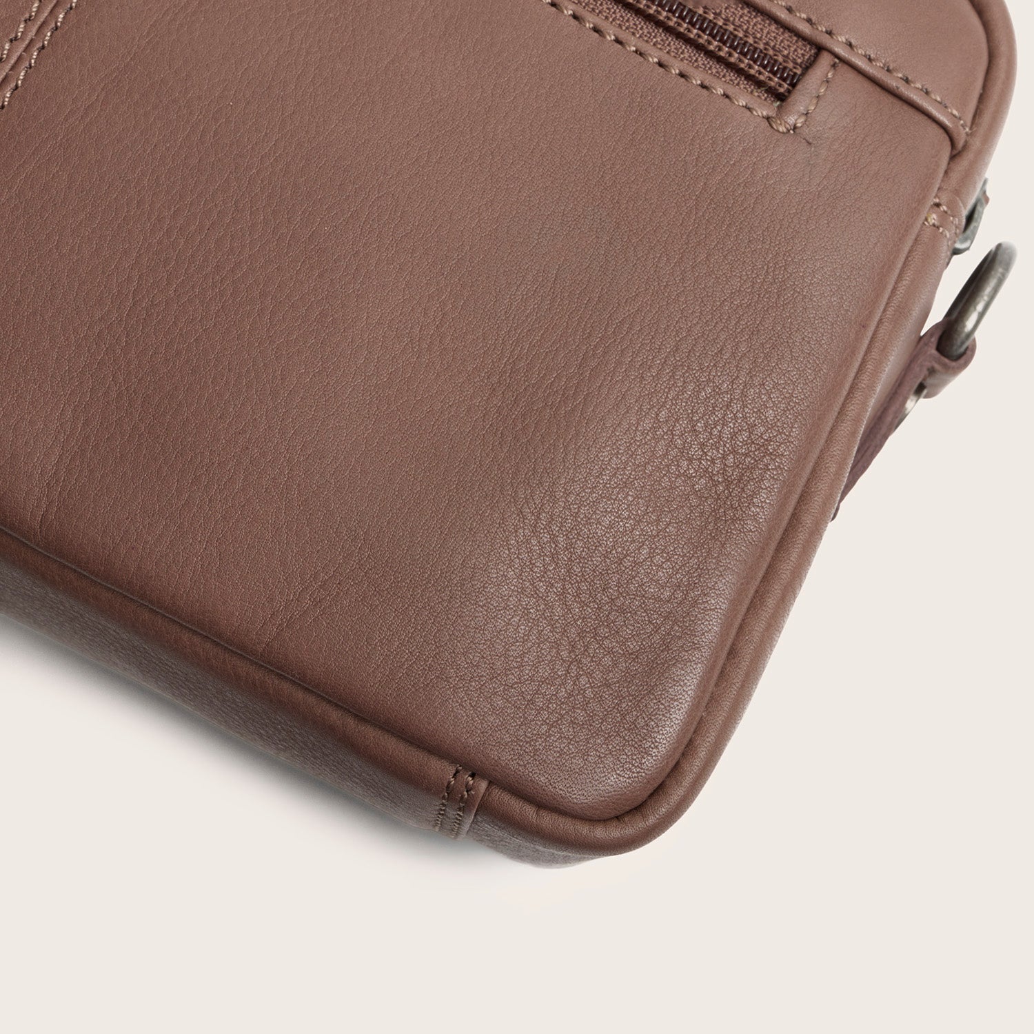 Leder Schultertasche Dunkles Taupe Liora