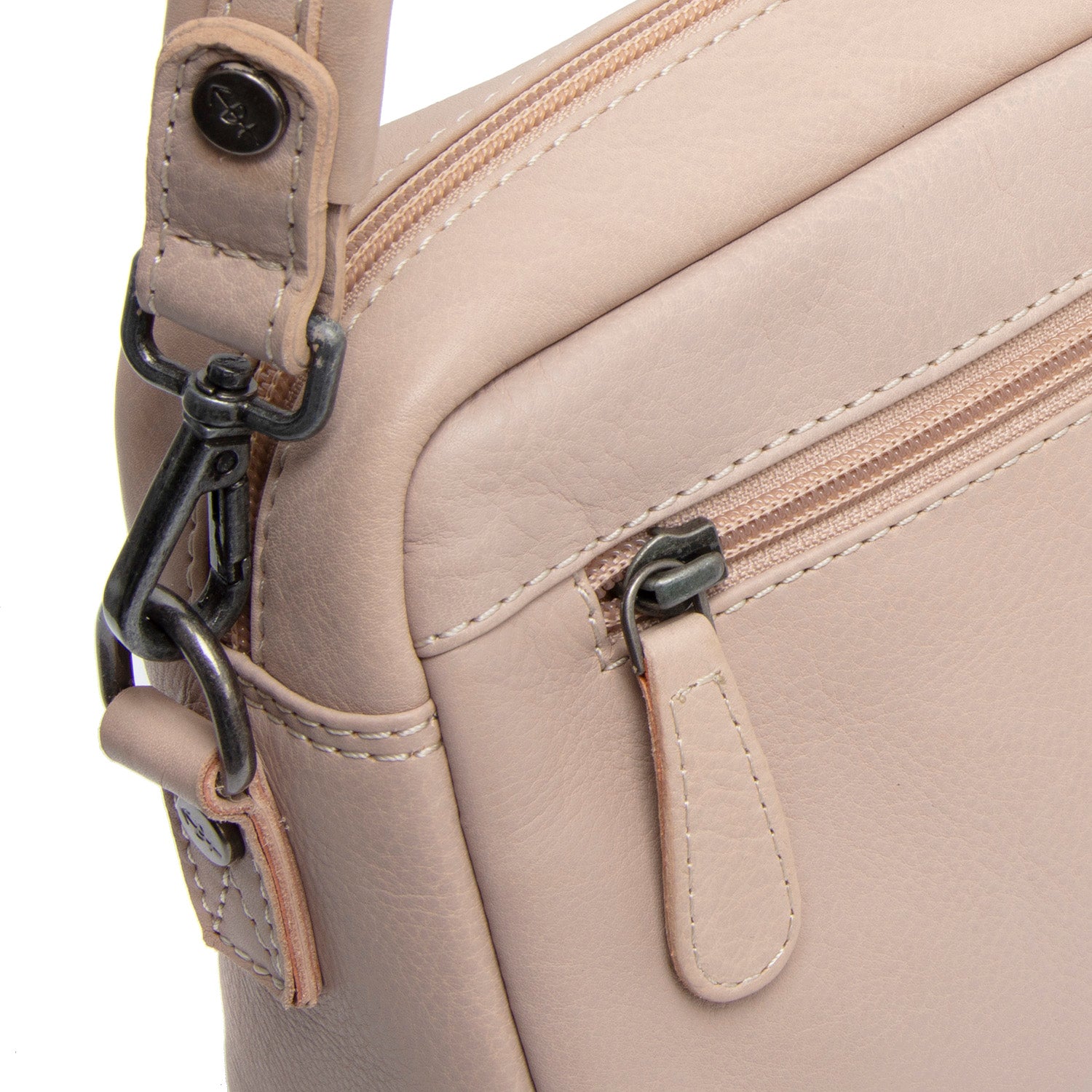 Leather Shoulder Bag Beige Liora