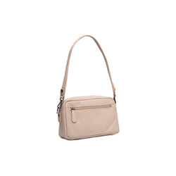 Leather Shoulder Bag Beige Liora