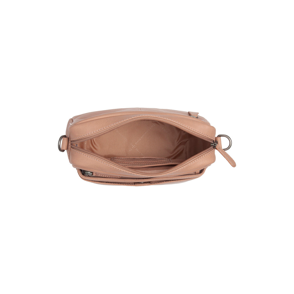 Leather Shoulder Bag Vintage Rose Liora