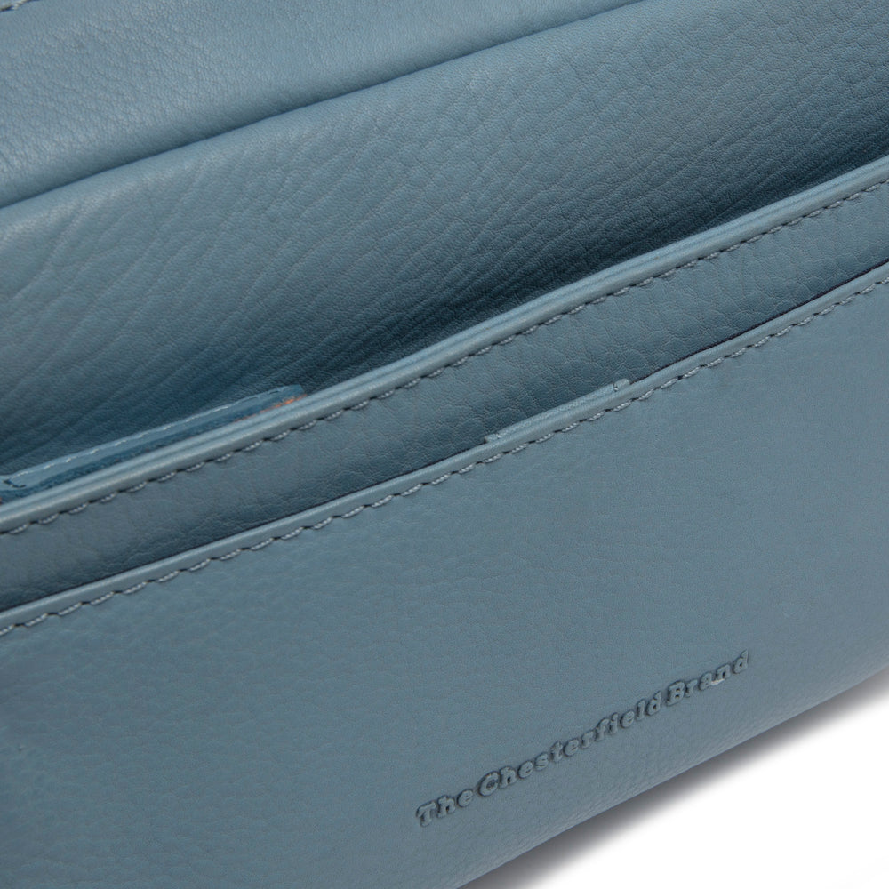 Leather Shoulder Bag Sky Blue Liora