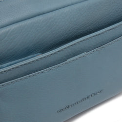 Leather Shoulder Bag Sky Blue Liora