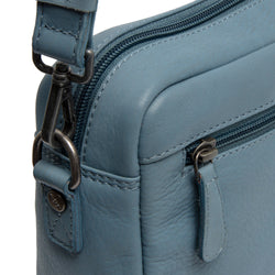Leather Shoulder Bag Sky Blue Liora