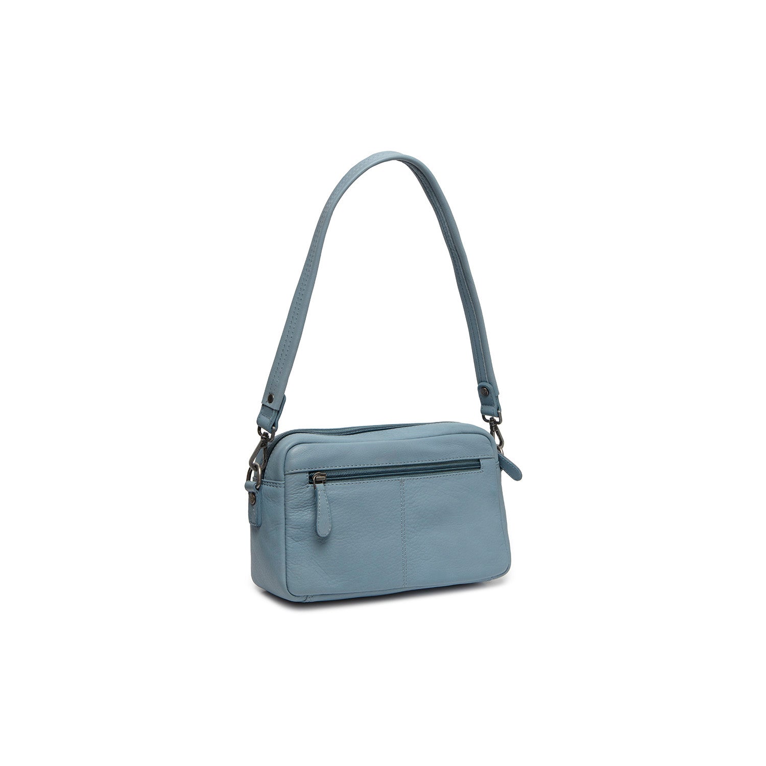 Leather Shoulder Bag Sky Blue Liora