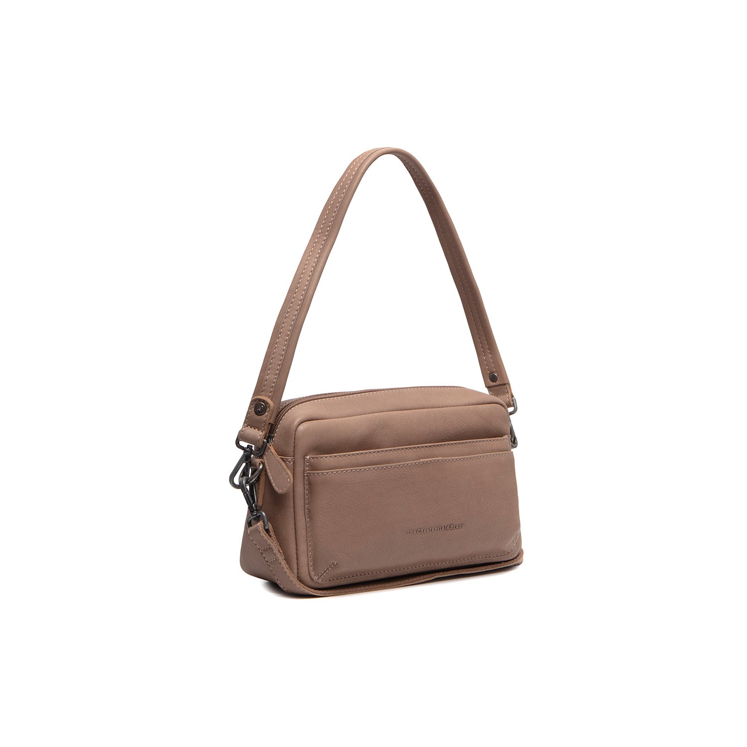 Leather Shoulder Bag Taupe Liora