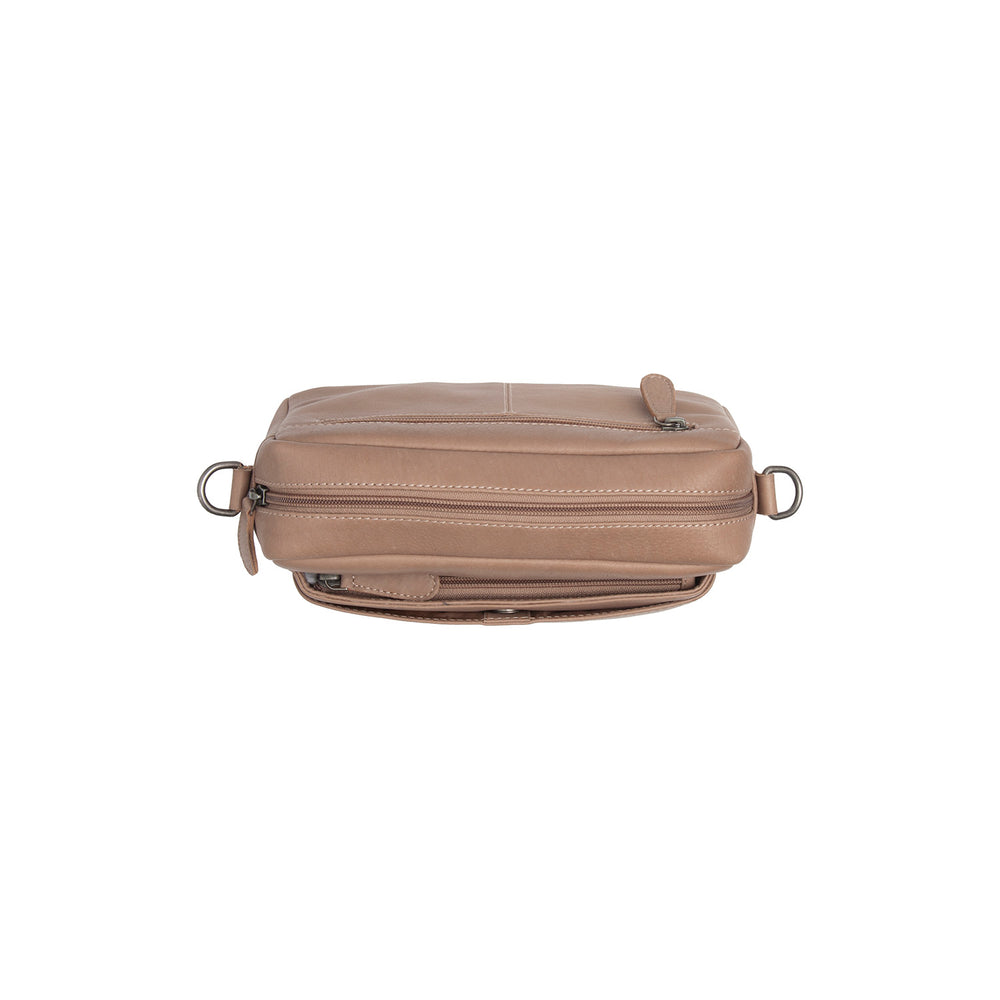 Leather Shoulder Bag Taupe Liora