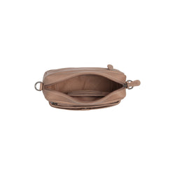 Leather Shoulder Bag Taupe Liora