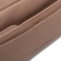 Leather Shoulder Bag Taupe Liora