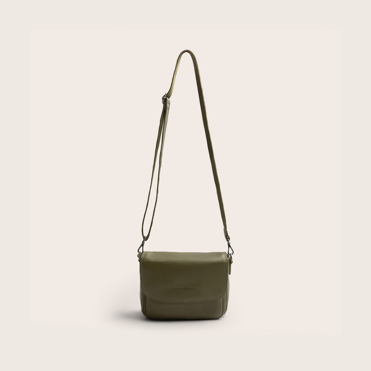 Sac Porté Épaule en Cuir Vert Olive Miloa