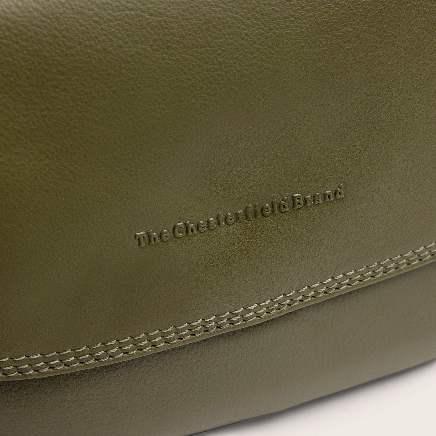 Sac Porté Épaule en Cuir Vert Olive Miloa
