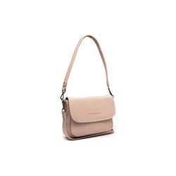 Leather Shoulder Bag Beige Miloa