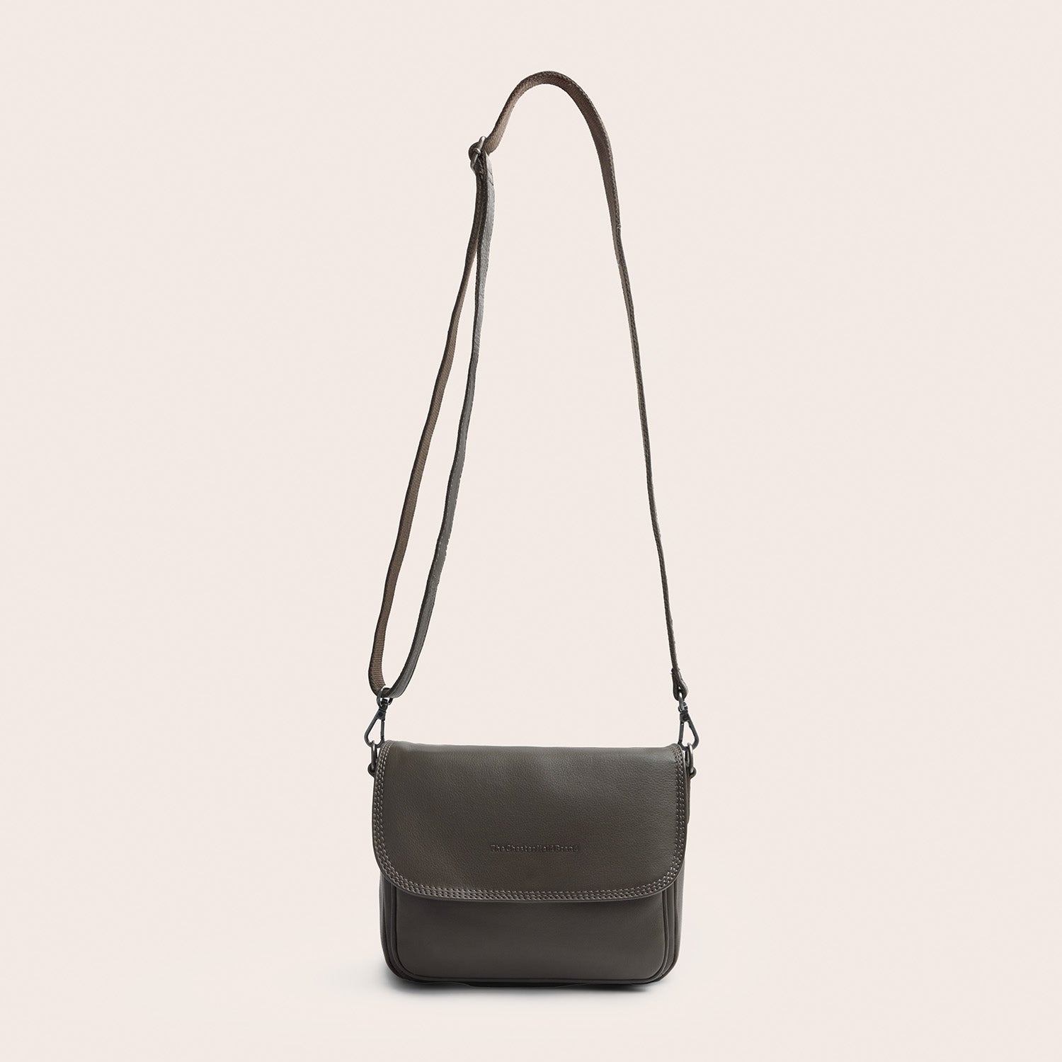 Leather Shoulder Bag Clay Grey Miloa