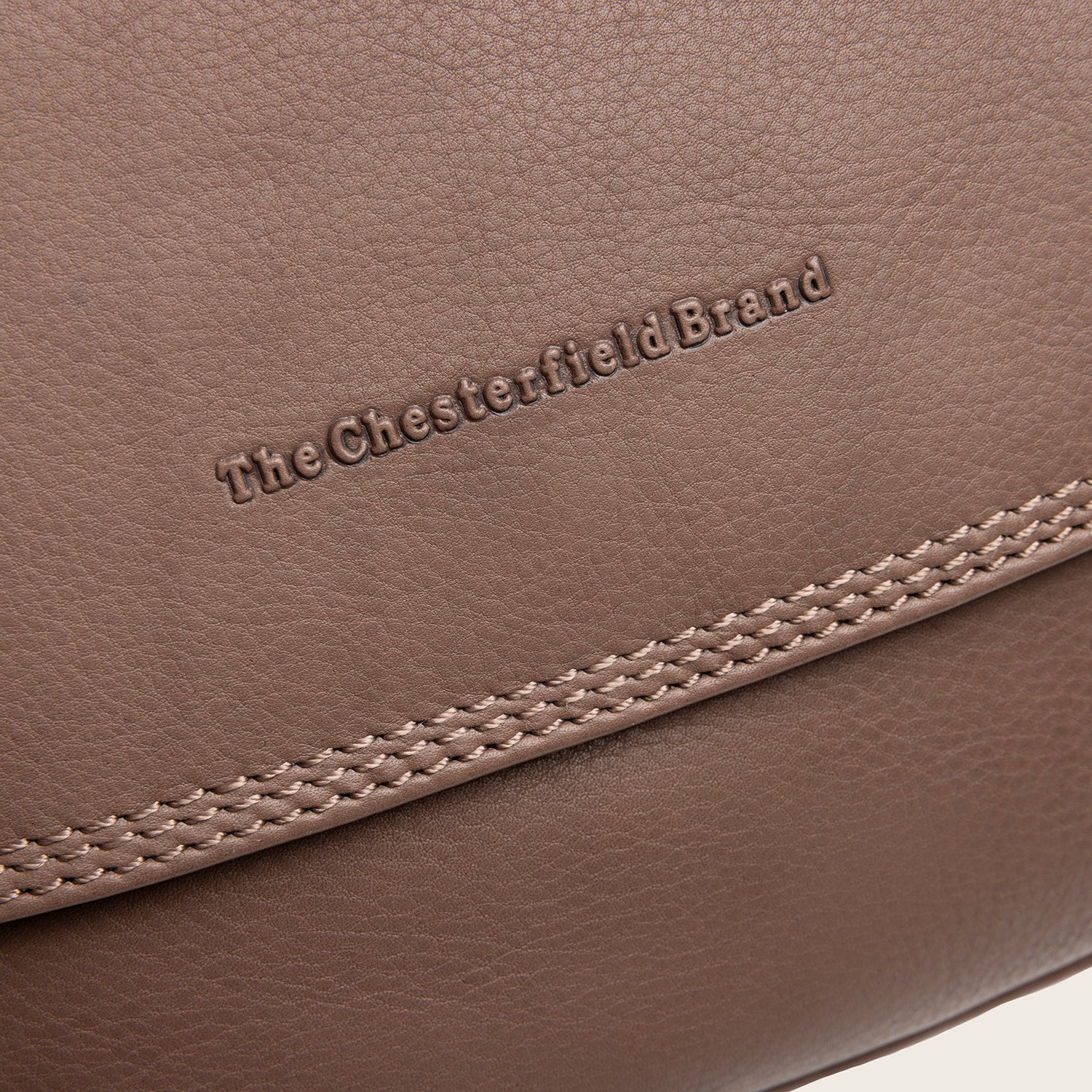 Leder Schultertasche Dunkles Taupe Miloa