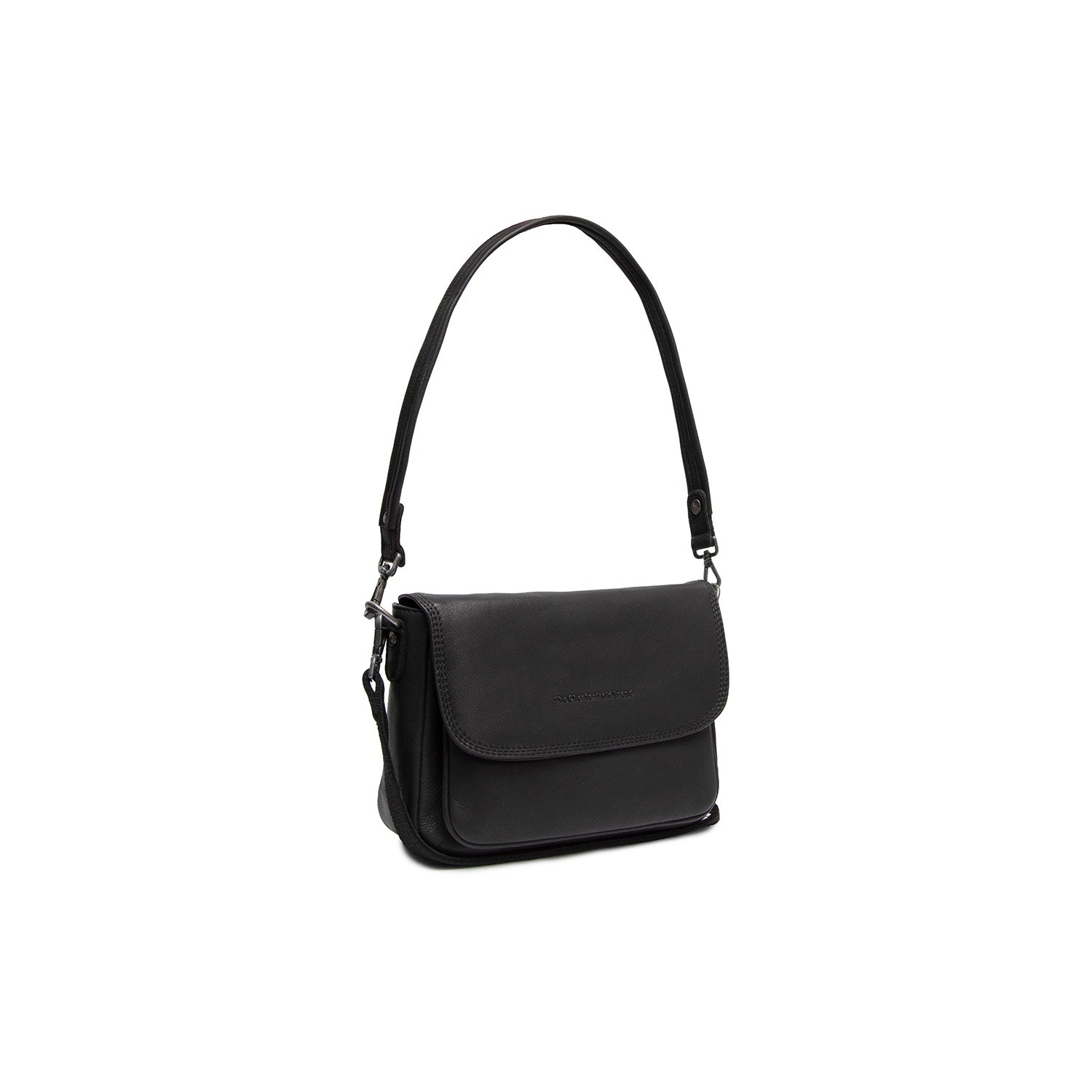 Leather Shoulder Bag Black Miloa